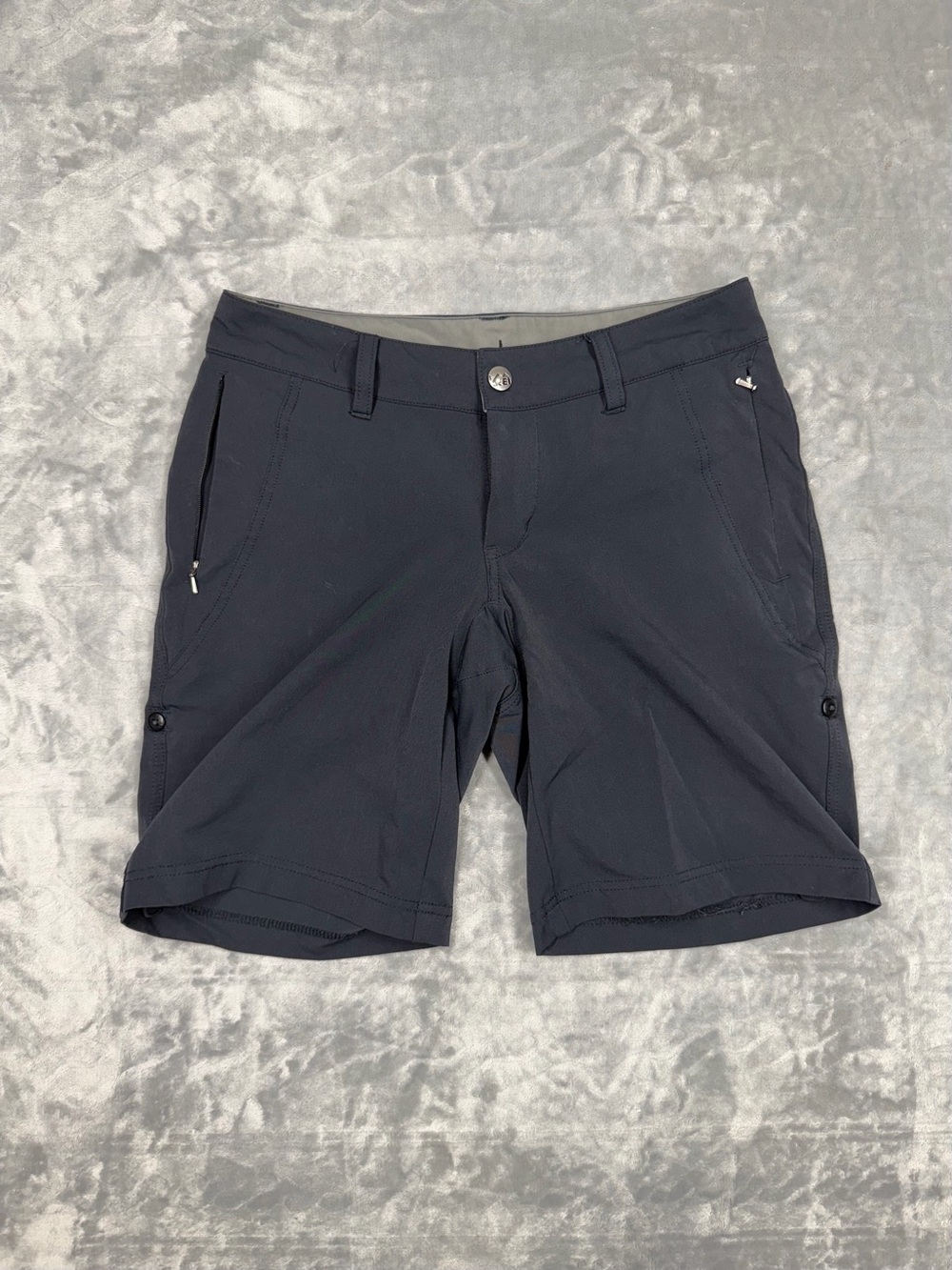 REI Women's Stretch Hiking Black Athletic Shorts with pockets